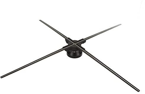 Ventilateur Publicitaire Hologramme 3D, Ventilateur Hologramme 3D œil Nu Ventilateur LED Affichage Publicitaire 1600P 4 Feuilles 1024 Perles LED 85 Cm de Diamètre, pour Magasin Magasin Bar Vacances