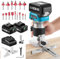 Avhrit Cordless Compact Wood Palm Router, 21V Wood Router Tool with 2PCS 4.0Ah Batteries, Brushless Power Hand Palm Routers for Woodworking, Wood Trimmer Cutting with 15 Pieces 1/4 Router Bits Set