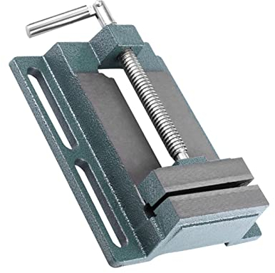 Yctze 1-teiliger Robuster 4-Zoll-Bohrschraubstock, Flacher Handschraubstock für Fräs- und Bohrmaschinen, Schnellspann-Schraubstockwerkzeug mit 6-Zoll-Kapazität