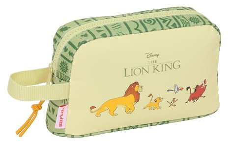 safta MUFASA - Porta colazione termica, termo, portatodo, qualità e massima resistenza, porta cibo, ricreazione, 21,5 x 6,5 x 12 cm, colore: verde/beige