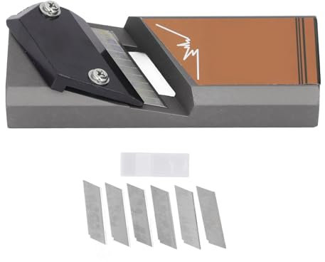 Aluminium-Fasenhobel, Fasenhobel, Handhobel mit 6 Ersatzklingen, Aluminiumlegierung, Holzbearbeitungs-Fasenhobel mit Fase, 45°-Winkel für Holzbearbeitung, Gipskarton, Flache