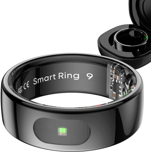 Bague intelligente avec notification - Bague tactile - Android iOS - Tracker de sommeil - Podomètre - Moniteur de fréquence cardiaque - SpO2 - Tracker de fitness - Pour homme et femme
