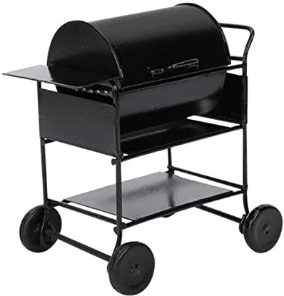 Trrymbbe Miniaturgrill Grill Mini Dollhouse BBQ Rösten Metallküche Simulation Spielzeug Blackminiatur Grill
