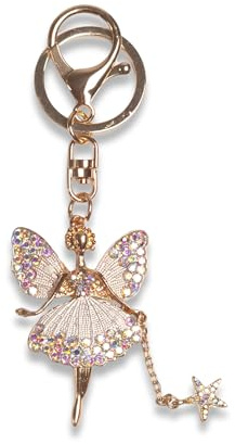 Baesics Schlüsselanhänger mit Strass Fee Weiß - Taschenanhänger Geschenk