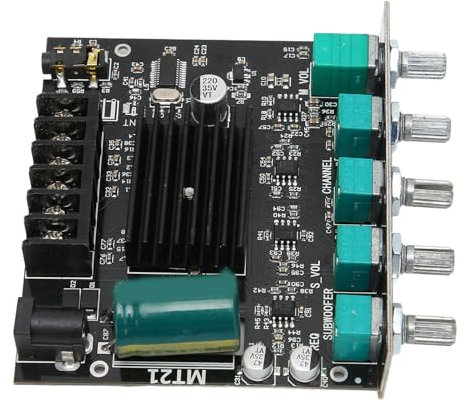 Ejoyous 100W *2+BT5.0 Tablero de Amplificador Estéreo de Alta Potencia, Fácil Instalación y Amplia Compatibilidad, Tecnología Avanzada, Admite Varias Fuentes de Sonido, Configuraciones