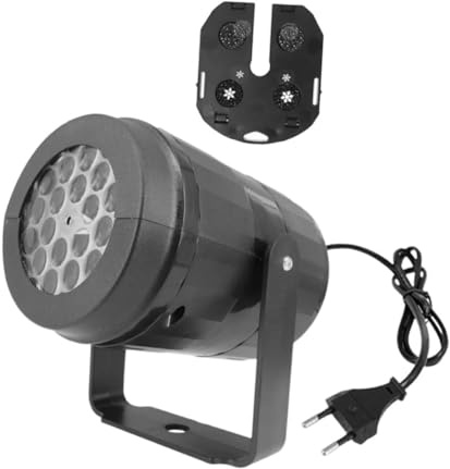 HOMSFOU Led Weihnachtsprojektion Lampe Mit Rotierendem Schneeflocken-motiv Weißer Led-nachtlicht-projektor Für Romantische Indoor-dekoration Stimmungsvolle Beleuchtung Zu Weihnachten Hochz
