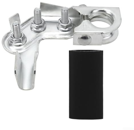Eawfgtuw Terminale batteria BT4Z-14450-AA positivo e negativo terminali batteria set con tubo termorestringente in acciaio inox placcato rame (positivo)