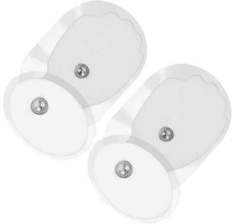 GOOHOCHY 2 Paare Selbstklebende Massage elektrodenpads Wiederverwendbare Hautfreundliche Massagepads mit Vliesrücken für Rücken Nacken Schultern Knien Praktische Schmerztherapie