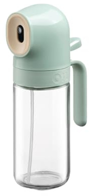 QUXVUIS Dispensador de aceite a prueba de fugas para el hogar, sin goteos cuando se invierte, dispensador aceite a prueba fugas, botella pulverizadora atomizado vinagre, verde250ml