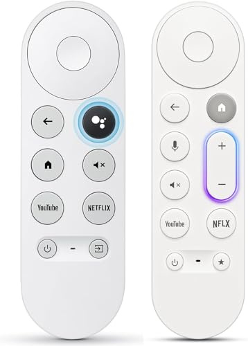 Télécommande vocale 2 Pack pour Chromecast avec Google TV et TV Streamer 4K