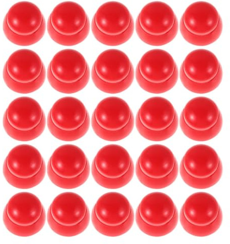Zerodeko 25 Pièces Capuchons de Protection en Plastique Rouge pour Écrous et Boulons, Résistants aux Intempéries, Adaptés aux Aires de Jeux pour Garçon et Filles, Lot