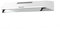 electriQ 60cm White Visor Hood with Glass Front - Top & Rear Venting - 5 Year Warranty