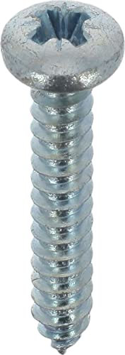 Restagraf - Vis à Tôle - Tête Cylindrique Bombée Pozidrive - Acier Zingué Blanc - Standard DIN 7981 - Fixation Carrosserie - Réf. 633 - Sachet de 40