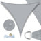 UMI Volie d'ombrage Triangle 3x3x3m Imperméable Toile Ombrage Protection 95% UV pour Jardin Patio Terrasse Camping- Gris