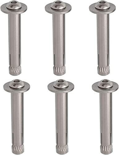 Expansionsschraube, Edelstahl-Expansionsbolzen, Schrauben, 6er-Pack Expansionsschraubenbolzen M8 x 50/60/70/80/100 mm – externe Sechskantmutter aus Edelstahl 304, Expansionshülse, Ankerbolzen, robuste