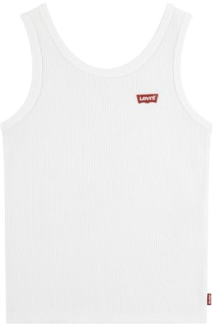 Levi's Lvg Meet And Greet - Canottiera a Coste, Colore: Bianco Brillante, Bianco Brillante, 6 Anni