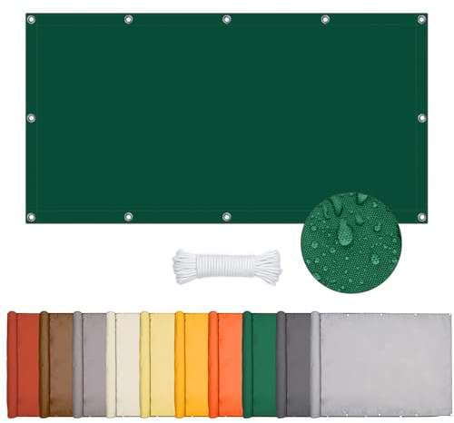 ONESHLEE Vela Ombreggiante Impermeabile, Telo Ombreggiante Con Occhiellato, Tenda A Vela Per Esterno Sole Giardino (1.5 * 2m, Verde Scuro)