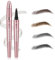 Crayon à sourcils magique avec 4 pointes microfourchues – Durable, imperméable et résistant aux taches pour un aspect naturel et des sourcils définis (marron foncé)