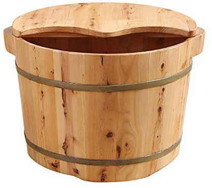 WADRBSW Sauna-Holzeimer, Spa, Sauna, Einweichen, handgefertigter Massage-Eimer, Fußbad, Fuß-Spa, Wascheimer, Füße, Bad, Becken, Badewanne. Aktuelle Vision to Pursue Happiness