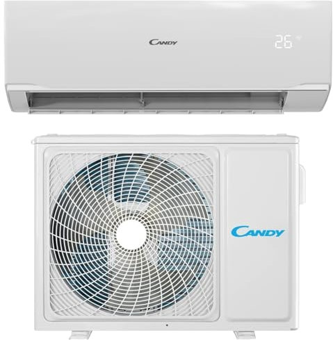 Candy, Condizionatore Smart Linea Pura, Climatizzatore Monosplit con Unità Esterna e Interna 24000 Btu, 33 dBA, con Self-Clean - Tecnologia di Espansione a Freddo e Controllo da Remoto con App