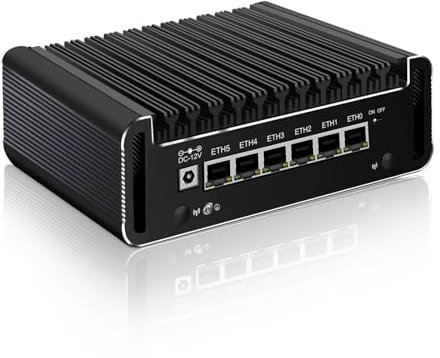PeeliCeeli N150(up to 3.6 GHz) Mini PC Fanless, OPNsense Firewall Hardware DDR5 16GB RAM 512GB SSD, Micro Desktop Appliance Office Win 11 Pro, 6 x i226V 2.5G LAN, TF, 4K, USB C