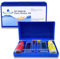 acquaverde | Kit di Analisi per Acqua di Piscina, Test del pH, Cloro e Bromo - Set completo di Provette, Scala Colorimetrica e Reagenti in Pratico Cofanetto