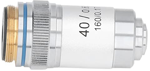 Akozon Ambito Acromatico, Obiettivo Microscopio 40x Lenti Ad Alta Ingrandimento di Ingrandimento 20,2 Mm Standard Standard Silver Lens