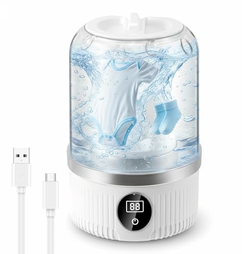 Underwear Washing Machine,Cordless Portable Washing Machine,600g Rechargeable Mini Laundry Machine for Underwear,Socks,Bra,Suitable for RV,Travel,Camping,Apartments