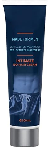 Crema Depilatoria Para Hombres | Depilatorio Corporal para Hombre | Suavizante para Todo Tipo de Brazos Espalda Pecho Piernas Axilas Bikini Hombros Natación Piel Sensible y Seca - Piel Sensible y Seca