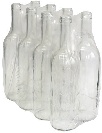 24 x 0.75ml BOTTLE GLASS BORDEAUX FOR HOMEBREW WINE MAKING - WHITE GLASS