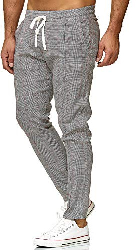 RED BRIDGE Pantalone Slim a Quadri Cotone Comfort Casual Elegante Grigio M