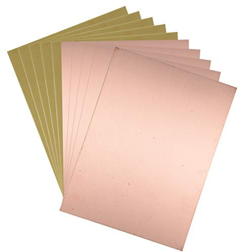 sourcing map 10Stk. Einseitige kupferkaschierte Laminat Leiterplatte FR4 200x150mm 7.87x5.91 Zoll 1.6mm Dicke DIY Prototyp PCB Tafel Namensschild