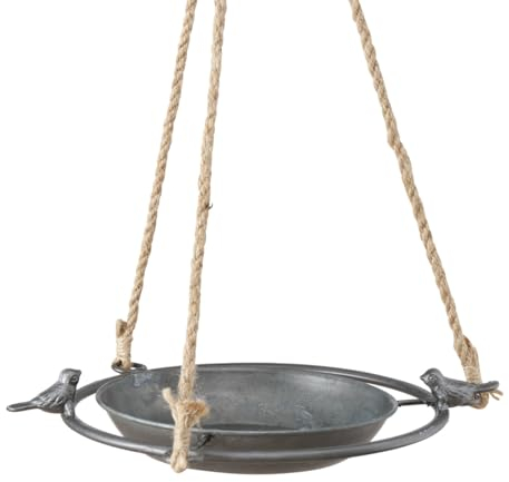 Boltze Vogeltränke Jackson (aus Metall, Vogelbad, zum aufhängen, Durchmesser 25 cm, Dekoration, Dekoanhänger) 1021540