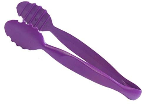 Small Purple Serving Tongs for Salad Meats Buffets Ice Set of 3 Reusable Break Resistant Nylon