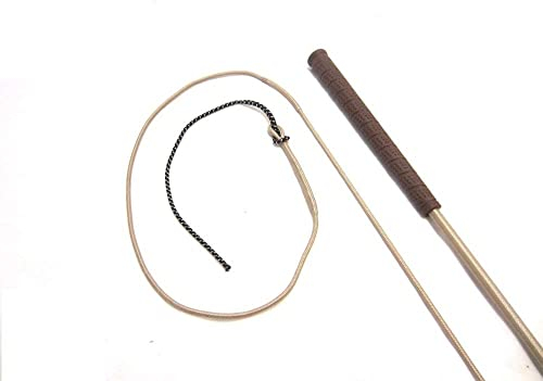 PS Pferdeartikel Bogenpeitsche 120 cm oder 100 cm - 3 Farben Farbe beige 100 cm Stocklänge