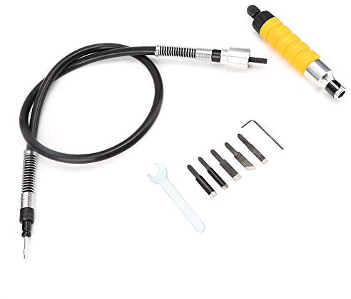 Set di strumenti per carpenteria con scalpello intaglio elettrico per la lavorazione del legno Manico giallo senza sforzo con set di strumenti per chiavi