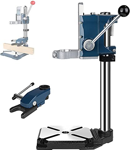 YAOYAOO Bohrmaschinenständer, Bohrständer mit Schraubstock Druckplatte 90 ° Drehung Säulenbohrmaschine für Bohren und Schneiden Höhenverstellbar Tischbohrmaschine Standbohrmaschine