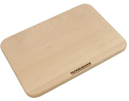 Fackelmann Fair FSC - Tagliere rettangolare in legno di faggio, 21 x 15 cm, marrone chiaro/naturale