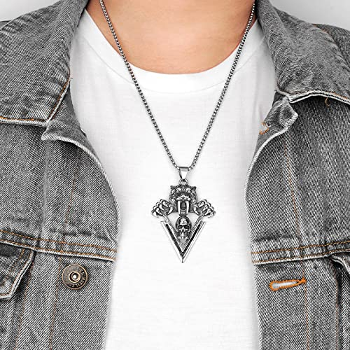 Bysonglezai Halskette Herren Pulloverkette Damen Anhänger Frauen Männer Geschenk Säbel Zahn Tiger Männer Halsketten Anhänger Kette Punk Für Freund Schmuck Kreativität Geschenk