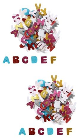 VILLCASE 300stücke Teiliges Glitzer Buchstaben Aufkleber Selbstklebende Moosgummi Buchstaben Bunten Farben Für Junge Mädchen Für Bastelprojekte Kindergarten Und Dekoration