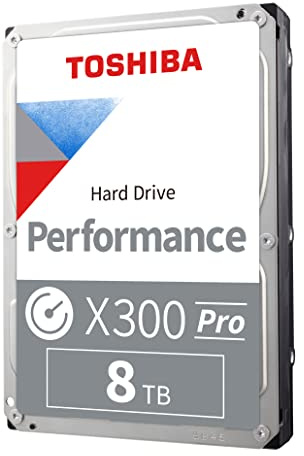 Toshiba X300 Pro HDWR780XZSTB Disque Dur Interne 3,5 Haute Performance de Charge de Travail pour Les Professionnels créatifs 8 to - Taux de Charge de Travail jusqu'à 300 to/an CMR SATA 6 Go/s 7200