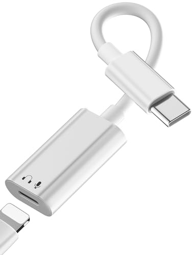 USB C auf für Lightning Kopfhörer Adapter für iPhone 17 16 Pro Max iPad 10,Typ C auf Lightning Audio Adapter Typ C Aux Adapter zu Kopfhörer Audio für iPad Pro Air 4th Air 5th Mini 6 A55 A35 A54 S23 FE