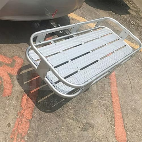 Anhängerkupplungs-Gepäckträger, Klappbarer Gepäckträger Aus Edelstahl, Hinterer Gepäckkorb Mit Roboterarm-Design Und 10 Hoher Leitplanke, Sichere Gewichtskapazität 441 Lbs, Freier Platz Im Auto