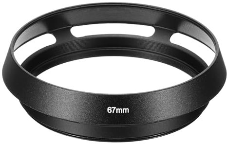 PATIKIL 67mm Lens Hood, Standard Vented Matte Surface Anti-reflective Inside Hollow Lens Hood for Universal Camera Lens, Black for Nikon, for Fujifilm, for Pentax, for Leica