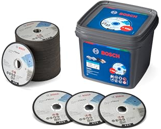 Bosch 100x Trennscheibe Standard for Metal (für Metall, Stahl, Blech, Ø 125 mm, gerader Schnitt, M14, Professional Zubehör Winkelschleifer)