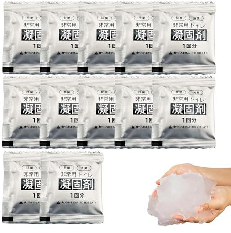 24 Stück WC-absorbierendes Gel – Koagulationsmittel, Koagulationsmittel, Notfall-Urinbeutel, Koagulationsmittel, Notfall-Urinbeutel, Koagulationsmittel für Toilette, 24 Stück