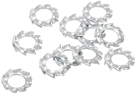 QUARKZMAN 40pz Rondelle Bloccanti a Stella con Denti Esterni, M3 Rondella Bloccanti Serrate Esternamente Acciaio Inossidabile 304 per Fissaggi di Attrezzature Meccaniche, Argento