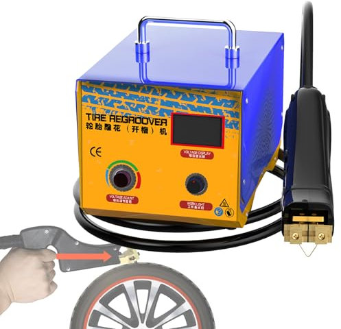 VNATWGOO Machine à Rainurer Les Pneus, Machine à Rainurer Les Pneus De Camion 1000 W pour Tout Caoutchouc De Pneu, Machine à Rainurer Les Pneus Chauffants avec Lame en Forme De U/V 20,110V