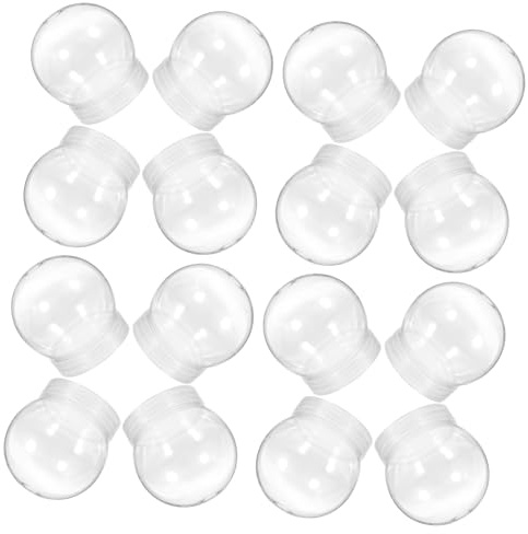 SOESFOUFU 24 Stück Schneekugeln Leere Kunststoffkugeln 150 Ml Kappe Für Weihnachtsdekorationen