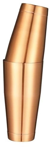 CQJJXKYC Cocteleras Coctelera Boston De Acero Inoxidable con Diferentes Acabados De Superficie, 15 Onzas Y 25 Onzas Juego de Cocktail Shaker(Matte Copper Plated)